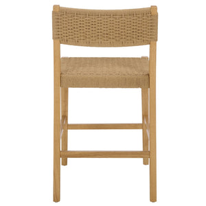 Safavieh Dutton Woven Counter Stool - Modern Rubberwood Design With Handwoven Seat For Stylish Comfort Natural Seat / Natural Frame BST9200A