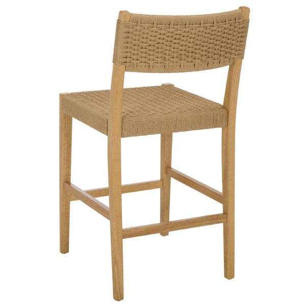 Safavieh Dutton Woven Rattan Counter Stool Natural Finish for Kitchen Islands and Breakfast Bars BST9200A