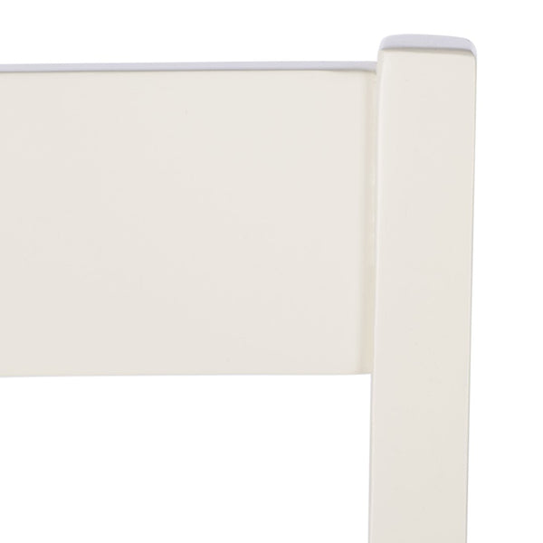 Safavieh YURI Counter Stool Set of 2 - Modern Ladder-Back Design in White & Natural for Stylish Seating BST9211A-SET2