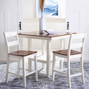 Safavieh Yuri Counter Table - Modern Square Design With Natural Wood Accents For Small Spaces & Versatile Use DTB9211A