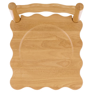 Nolly Scallop Counter Chair With Ergonomic Contour, Sculptural Back & Durable Wood For Kitchens
