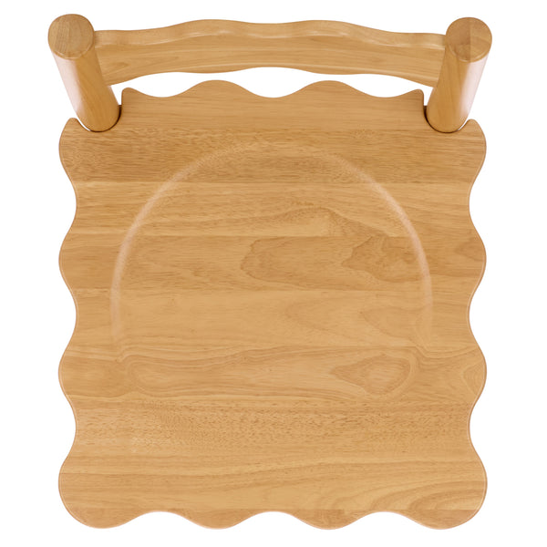 Nolly Scallop Counter Chair With Ergonomic Contour, Sculptural Back & Durable Wood For Kitchens