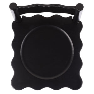 Safavieh Nolly Scalloped Back Counter Stool Sculptural Matte Black Kitchen Island Seating BST9212B