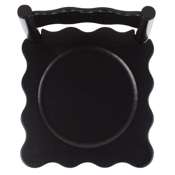 Safavieh Nolly Scalloped Back Counter Stool Sculptural Matte Black Kitchen Island Seating BST9212B
