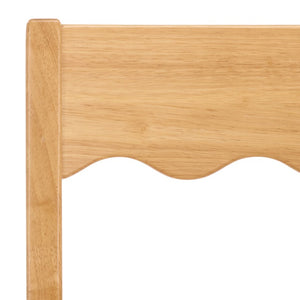 Safavieh Rosetty Scalloped Wood Counter Stool Sculptural Kitchen Island Seating Farmhouse Style Natural BST9213A