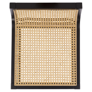 Safavieh Saito Low Back Cane Counter Stool – Stylish Coastal Design With Ergonomic Comfort For Any Space Black/Natural BST9500A