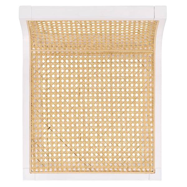 Safavieh Saito Low Back Cane Counter Stool – Stylish Coastal Design With Ergonomic Comfort For Any Space White/Natural BST9500B