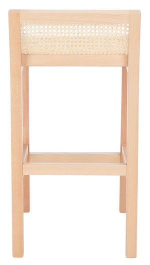 Safavieh Saito Low Back Cane Counter Stool – Stylish Coastal Design With Ergonomic Comfort For Any Space Natural/Natural BST9500C