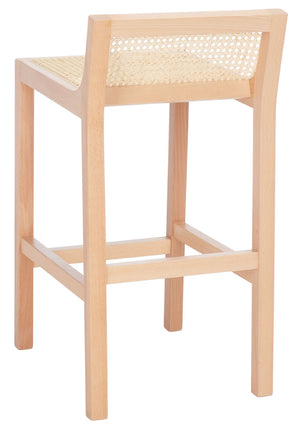 Safavieh Saito Low Back Cane Counter Stool – Stylish Coastal Design With Ergonomic Comfort For Any Space Natural/Natural BST9500C