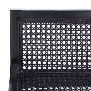 Safavieh Saito Low Back Cane Counter Stool – Stylish Coastal Design With Ergonomic Comfort For Any Space Black BST9500D