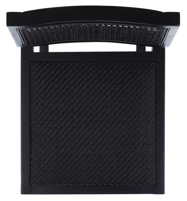 Safavieh Seika Contemporary Rattan Bar Stool – Stylish Cane Seat & Beech Wood Frame For Coastal Elegance Black BST9503D