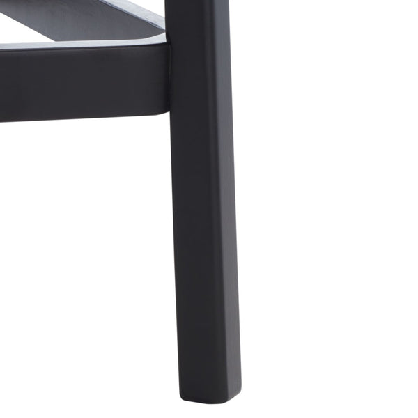 Safavieh Silus Backless Counter Stool – Elegant Coastal Design With Cane Rattan Seat For Modern Spaces Black BST9504D