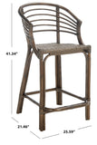 Safavieh Annika Rattan Counter Stool Dark Brown BST9907A