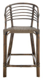 Safavieh Annika Rattan Counter Stool Dark Brown BST9907A