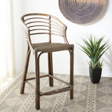 Safavieh Annika Rattan Counter Stool Dark Brown BST9907A