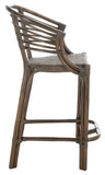 Safavieh Annika Rattan Counter Stool Dark Brown BST9907A