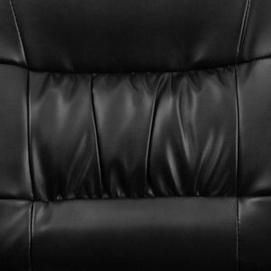 English Elm Haeger Executive Side Reception Chair - Plush Upholstery, Ergonomic Design & Durable Frame for Comfort Black LeatherSoft/Black Frame BT-1404-GG