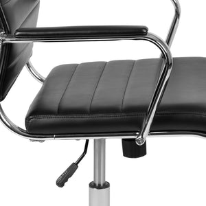 English Elm Hansel High Back Executive Chair - Luxurious Black LeatherSoft, Ergonomic Design & Stylish Comfort BT-20595H-1-BK-GG