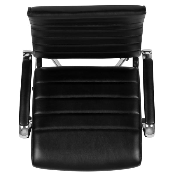 English Elm Hansel High Back Executive Chair - Luxurious Black LeatherSoft, Ergonomic Design & Stylish Comfort BT-20595H-1-BK-GG