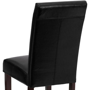 English Elm Godrich Stylish Black LeatherSoft Upholstered Parsons Chair - Compact, Durable & Easy to Clean BT-350-BK-LEA-023-GG