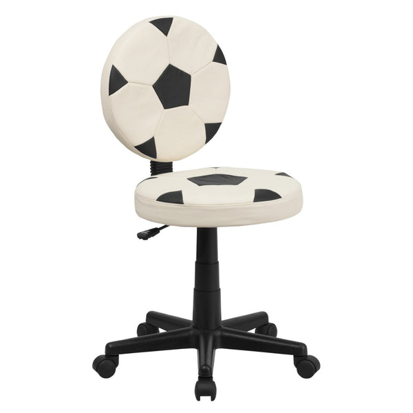 English Elm Billy Soccer Swivel Task Office Chair - Fun Ergonomic Design with 360° Mobility for Young Fans BT-6177-SOC-GG