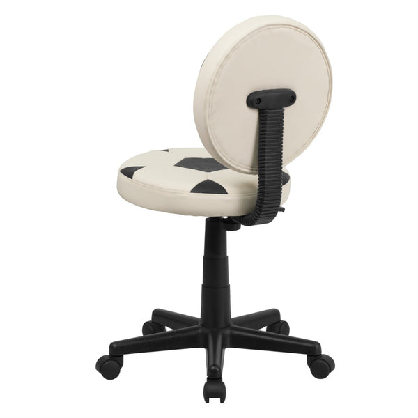 English Elm Billy Soccer Swivel Task Office Chair - Fun Ergonomic Design with 360° Mobility for Young Fans BT-6177-SOC-GG