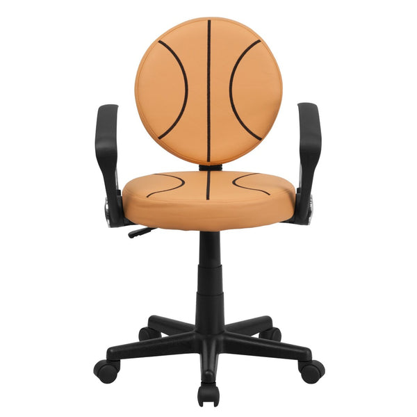 English Elm Brandon Basketball Swivel Task Chair for Kids - Fun, Ergonomic Design with Height Adjustment & Comfort BT-6178-BASKET-A-GG
