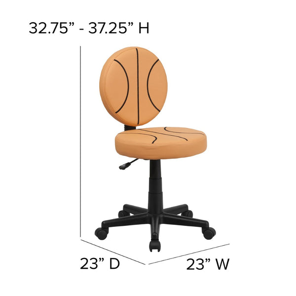 English Elm Brandon Basketball Swivel Task Chair - Sporty Comfort for Kids’ Study Space and Playtime Fun! BT-6178-BASKET-GG