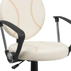 English Elm Jonathan Baseball Swivel Task Chair – Fun, Ergonomic Design for Kids’ Rooms & Home Offices! BT-6179-BASE-A-GG