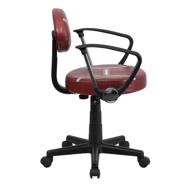 English Elm Preston Football-Themed Swivel Task Chair for Kids – Ergonomic Support & Easy-Clean Design BT-6181-FOOT-A-GG