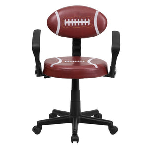 English Elm Preston Football-Themed Swivel Task Chair for Kids – Ergonomic Support & Easy-Clean Design BT-6181-FOOT-A-GG
