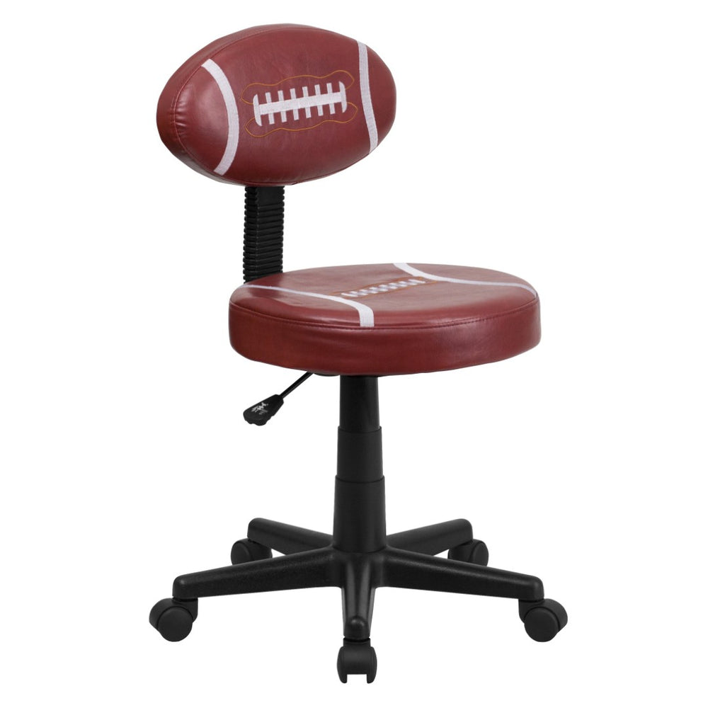 English Elm Preston Football Swivel Task Chair - Sporty Vinyl Comfort with Adjustable Height & 360° Mobility BT-6181-FOOT-GG