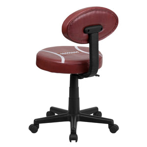English Elm Preston Football Swivel Task Chair - Sporty Vinyl Comfort with Adjustable Height & 360° Mobility BT-6181-FOOT-GG