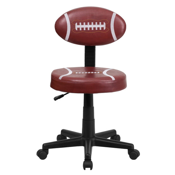 English Elm Preston Football Swivel Task Chair - Sporty Vinyl Comfort with Adjustable Height & 360° Mobility BT-6181-FOOT-GG