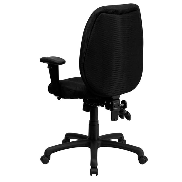 English Elm Rochelle High Back Ergonomic Black Office Chair with Adjustable Arms for Ultimate Comfort & Support BT-6191H-BK-GG