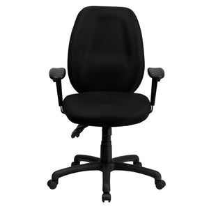English Elm Rochelle High Back Ergonomic Black Office Chair with Adjustable Arms for Ultimate Comfort & Support BT-6191H-BK-GG