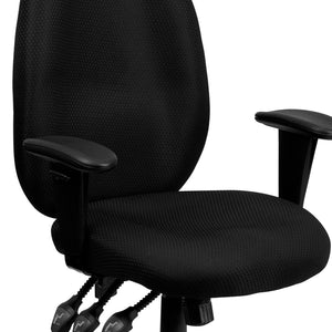 English Elm Rochelle High Back Ergonomic Black Office Chair with Adjustable Arms for Ultimate Comfort & Support BT-6191H-BK-GG