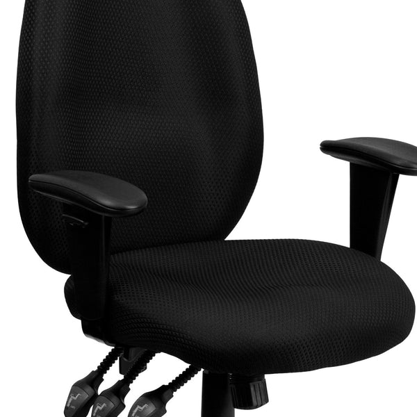English Elm Rochelle High Back Ergonomic Black Office Chair with Adjustable Arms for Ultimate Comfort & Support BT-6191H-BK-GG
