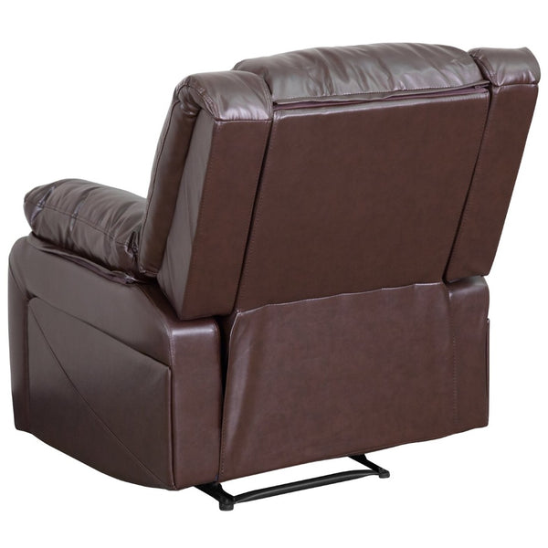 English Elm Harmony Series Recliner - Effortless Comfort with Plush Support for Cozy Living Spaces and Relaxation Brown LeatherSoft BT-70597-1-BN-GG