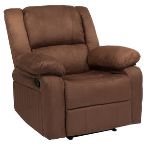 English Elm Harmony Series Recliner - Effortless Comfort with Plush Support for Cozy Living Spaces and Relaxation Chocolate Brown Microfiber BT-70597-1-BN-MIC-GG