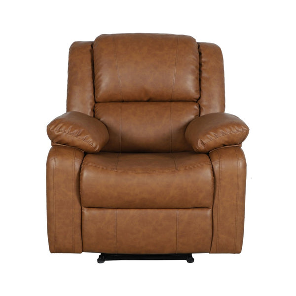 English Elm Harmony Series Recliner - Effortless Comfort with Plush Support for Cozy Living Spaces and Relaxation Cognac LeatherSoft BT-70597-1-CGN-GG