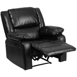 English Elm Harmony Series Recliner - Effortless Comfort with Plush Support for Cozy Living Spaces and Relaxation Black LeatherSoft BT-70597-1-GG