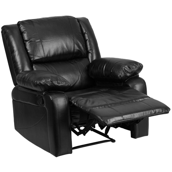 English Elm Harmony Series Recliner - Effortless Comfort with Plush Support for Cozy Living Spaces and Relaxation Black LeatherSoft BT-70597-1-GG