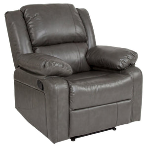 English Elm Harmony Series Recliner - Effortless Comfort with Plush Support for Cozy Living Spaces and Relaxation Gray LeatherSoft BT-70597-1-GY-GG