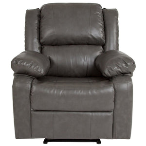 English Elm Harmony Series Recliner - Effortless Comfort with Plush Support for Cozy Living Spaces and Relaxation Gray LeatherSoft BT-70597-1-GY-GG