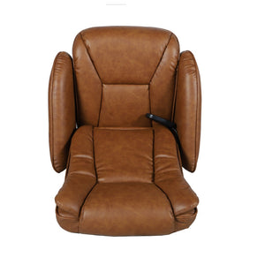 English Elm Poppy Massaging Multi-Position Recliner with Ottoman – Therapeutic Comfort for Home and Office Relaxation Brown BT-7672-MASSAGE-CGN-GG