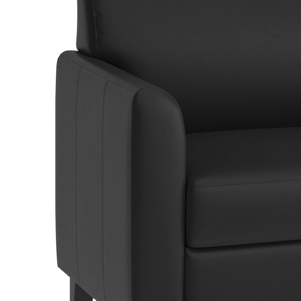 English Elm HERCULES Diplomat Series LeatherSoft Chair - Stylish Comfort for Offices, Waiting Rooms, and Homes Black BT-827-1-BK-GG