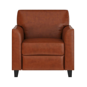 English Elm HERCULES Diplomat Series LeatherSoft Chair - Stylish Comfort for Offices, Waiting Rooms, and Homes Cognac BT-827-1-CG-GG