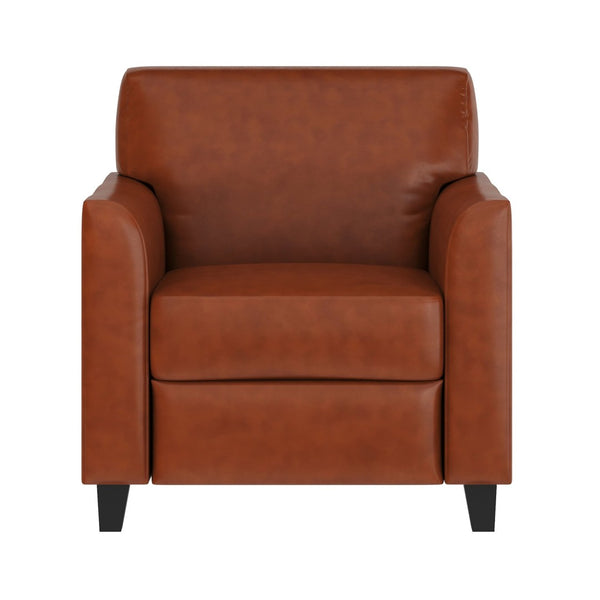 English Elm HERCULES Diplomat Series LeatherSoft Chair - Stylish Comfort for Offices, Waiting Rooms, and Homes Cognac BT-827-1-CG-GG