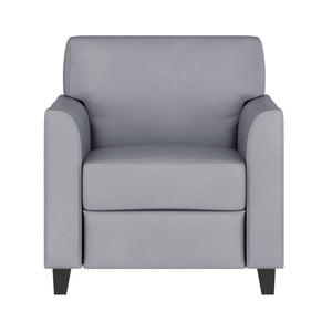 English Elm HERCULES Diplomat Series LeatherSoft Chair - Stylish Comfort for Offices, Waiting Rooms, and Homes Gray BT-827-1-GY-GG